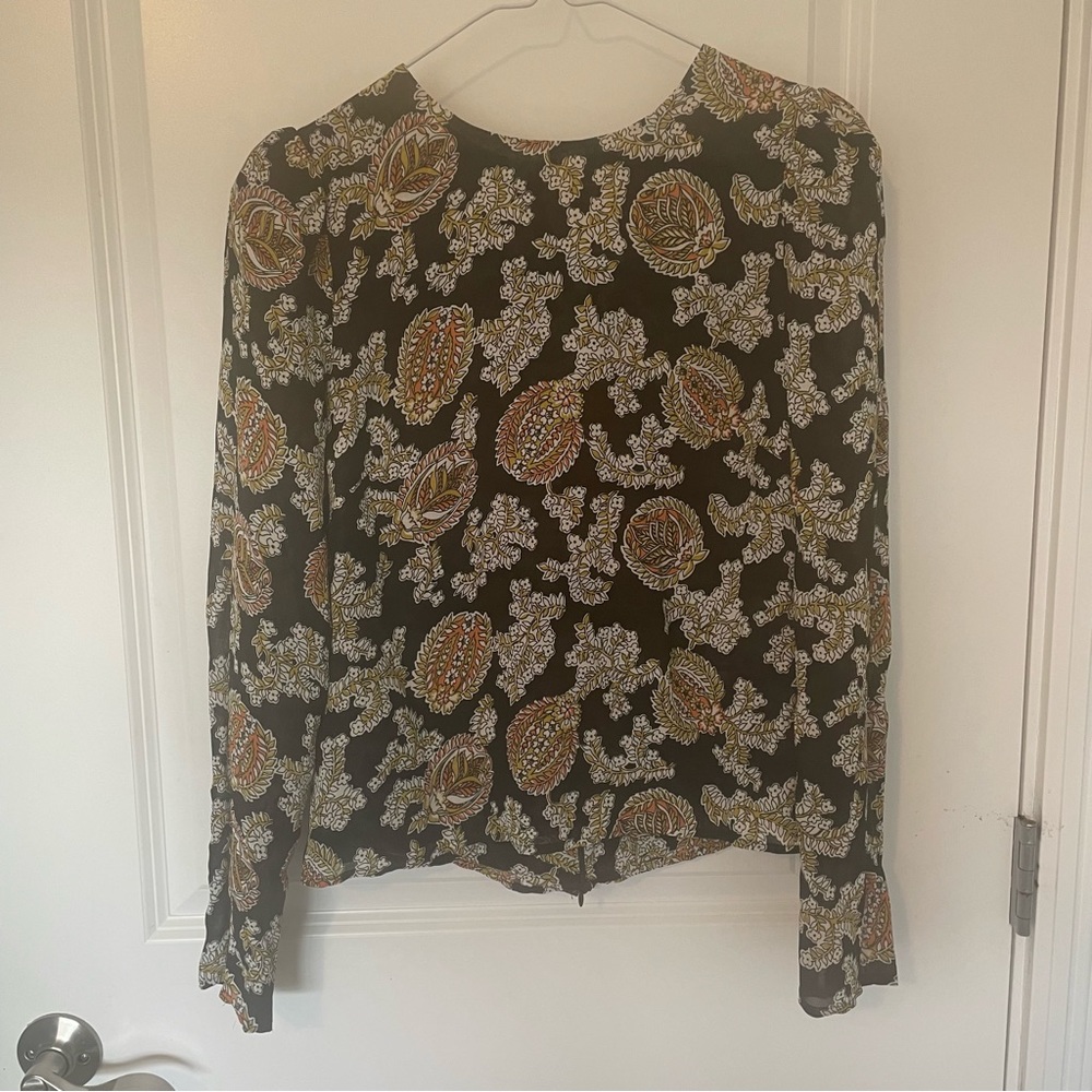 Reformation Black and Gold Patterned Women's Top - Picture 2 of 5